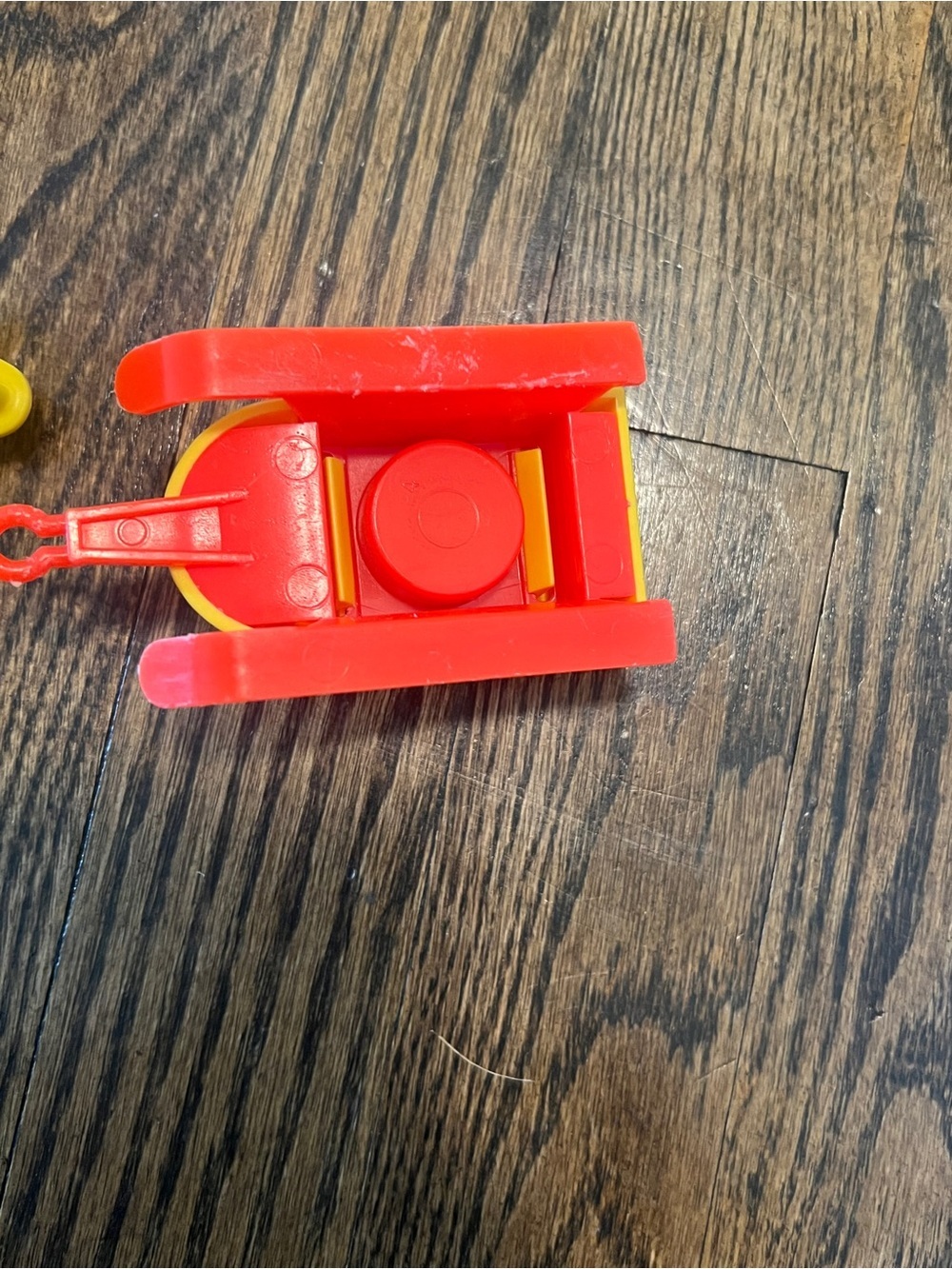 Fisher-Price vintage Mini Snow Mobile Toy - Yellow/Blue/Red - Picture 7 of 8